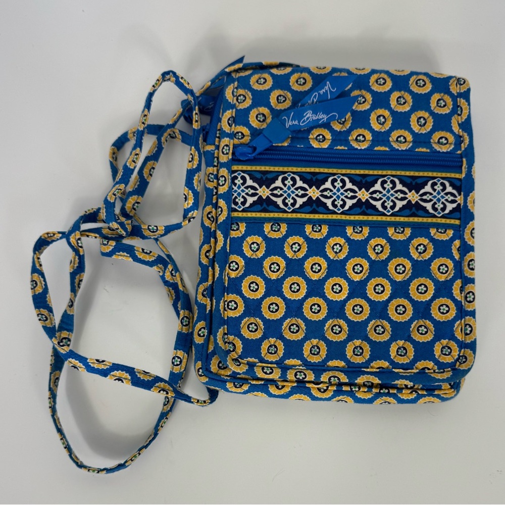 Vera‎ Bradley RIVIERA BLUE Cross Body Mini Hipster Purse Bag Retired 2008